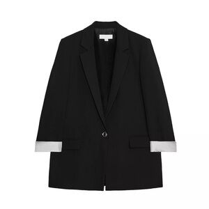 ZARA printed cuff blazer in black size XL